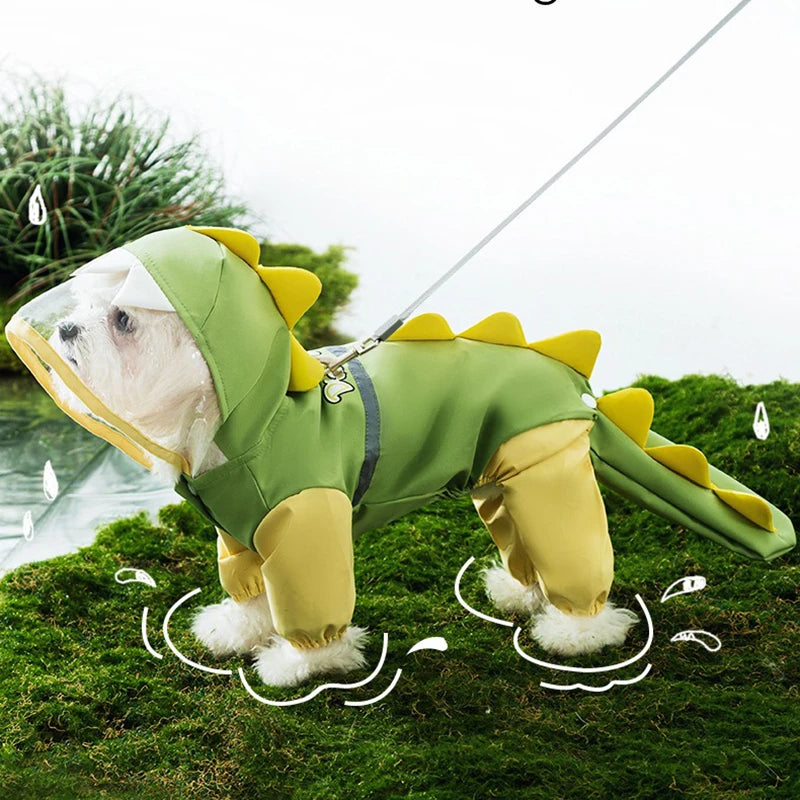 Boston Terrier Dino Raincoat – Waterproof Dog Jacket