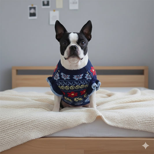 Traditional Vibes Boston Terrier Sweater