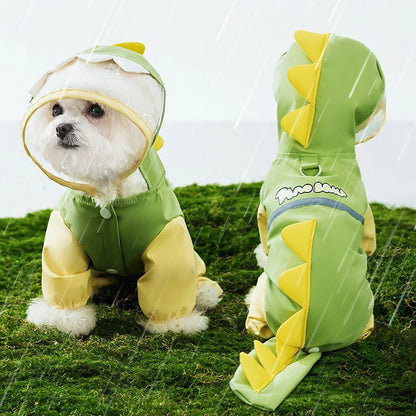 Boston Terrier Dino Raincoat