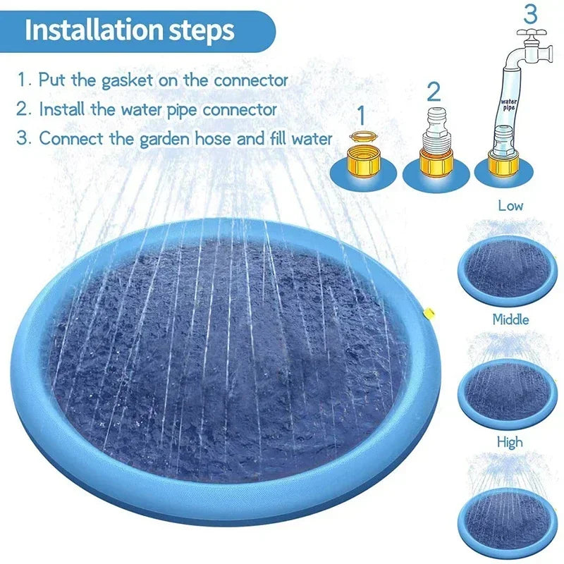 Boston Terrier Summer Splash Sprinkler Pad