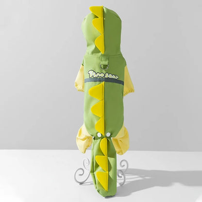 Boston Terrier Dino Raincoat