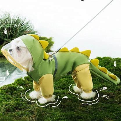 Boston Terrier Dino Raincoat