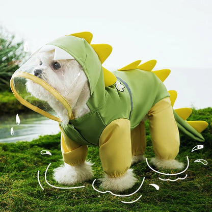 Boston Terrier Dino Raincoat