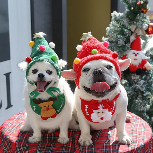 Boston Terrier Christmas Beanie