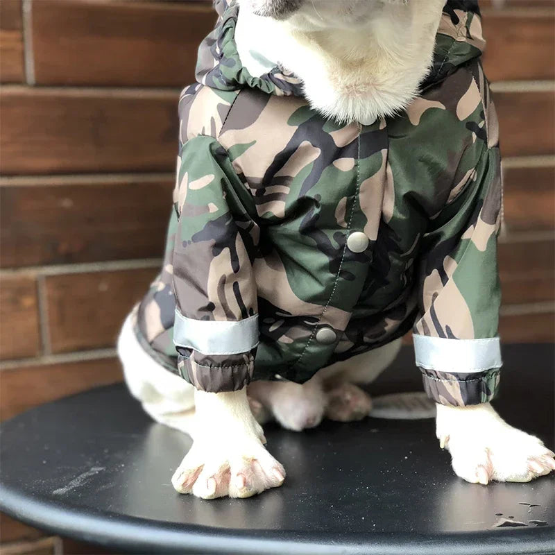 Camo Boston Terrier Windbreaker Jacket