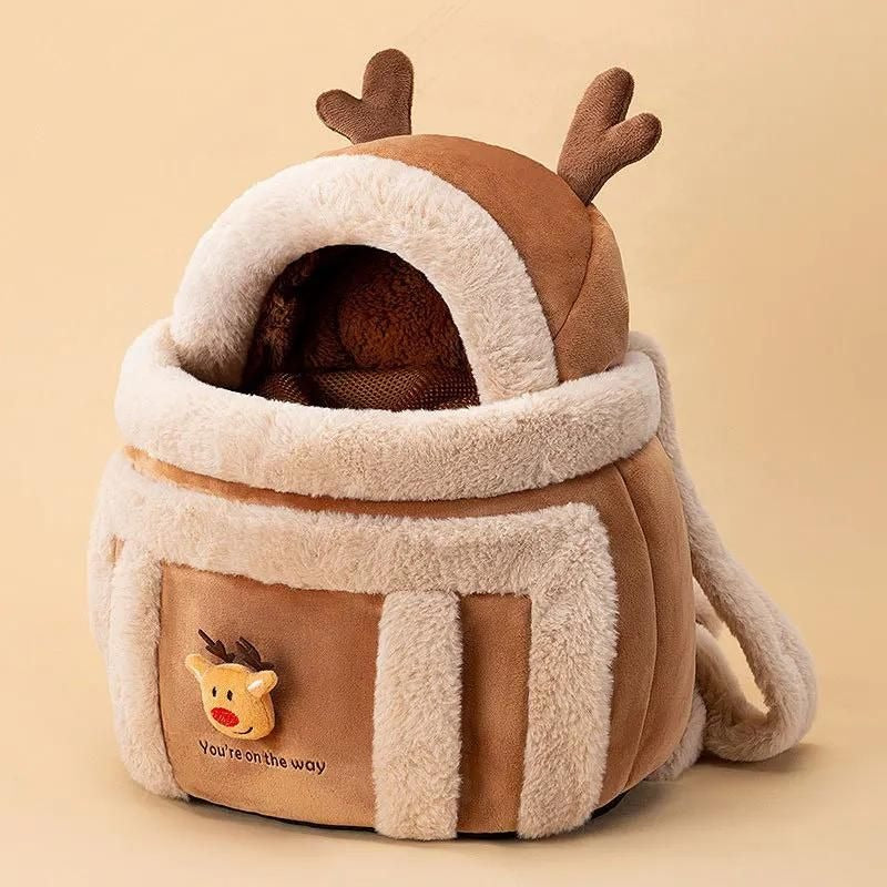 Christmas Winter Boston Terrier Carrier